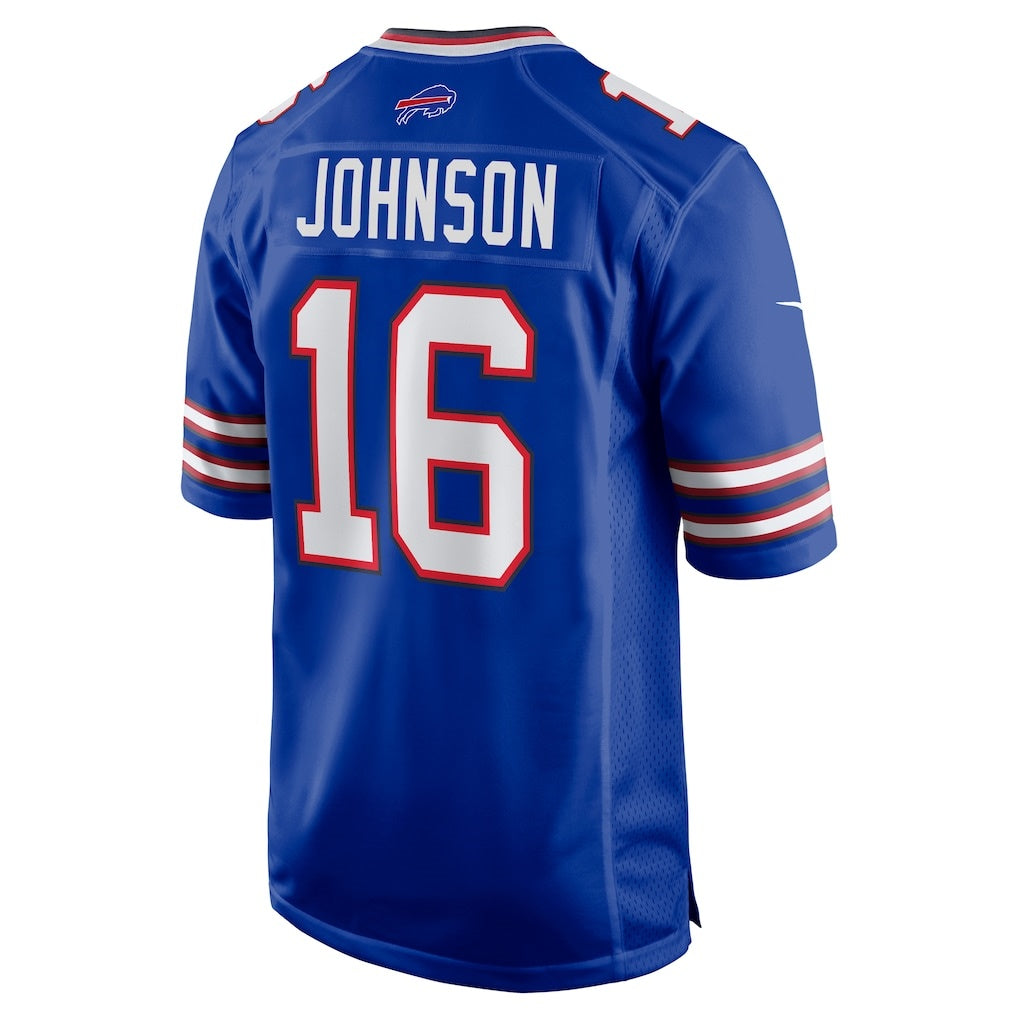 B.Bills #16 Xavier Johnson Royal CLOTHIN Game Jersey
