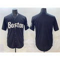 Boston Red Sox Blank Black CLOTHIN Gothic Vapor Limited Stitched Jersey