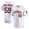 Houston Astros #59 Framber Valdez White CLOTHIN Home Limited Player Jersey