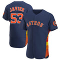 Houston Astros #53 Cristian Javier Player Navy CLOTHIN Home Limited Stitched Jerseys