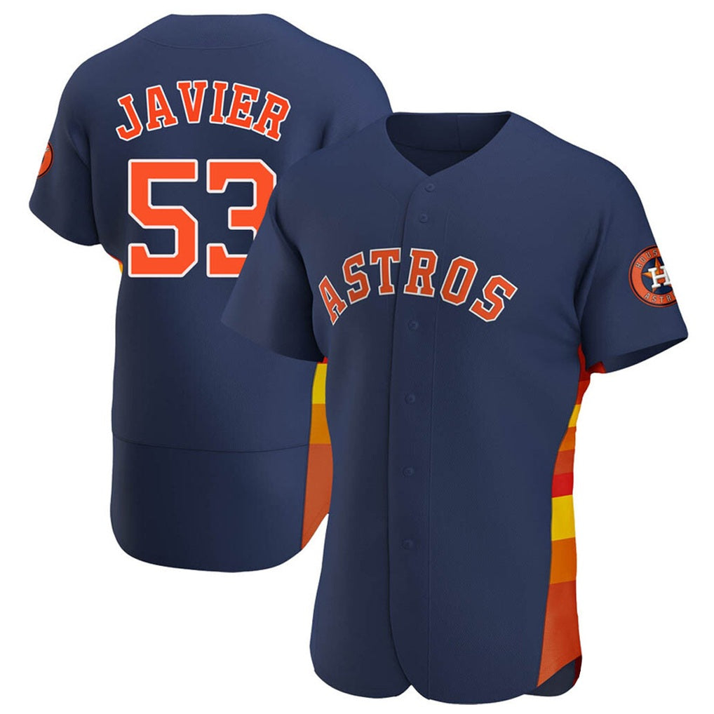 Houston Astros #53 Cristian Javier Player Navy CLOTHIN Home Limited Stitched Jerseys