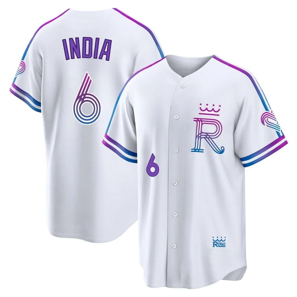 Kansas City Royals #6 Jonathan India Player White CLOTHIN 2026 City Connect Limited Home Stitched Jerseys
