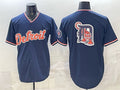 Detroit Tigers Team Big Logo Navy CLOTHIN 2026 Alternate Vapor Premier Limited Stitched Jersey