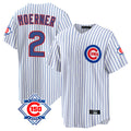 Chicago Cubs #2 Nico Hoerner Player White CLOTHIN 150th Anniversary Home Game Stitched Jerseys