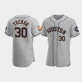Houston Astros #30 Kyle Tucker Gray CLOTHIN 60th Anniversary Flex Base Stitched Jersey
