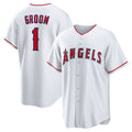 Los Angeles Angels #1 Groom White CLOTHIN Home Replica Jersey