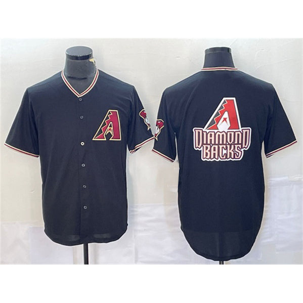 Arizona Diamondbacks Black CLOTHIN Team Big Logo Cool Base Stitched Jerseys