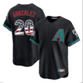 Arizona Diamondbacks #20 Luis Gonzalez Player Black CLOTHIN USA 250 Fourth of July Home Game Stitched Jerseys