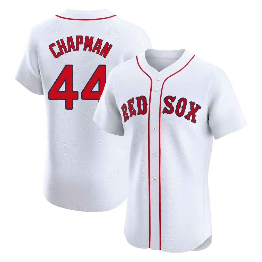 Boston Red Sox #44 Aroldis Chapman Player White CLOTHIN Limited Elite Home Game Stitched Jerseys1