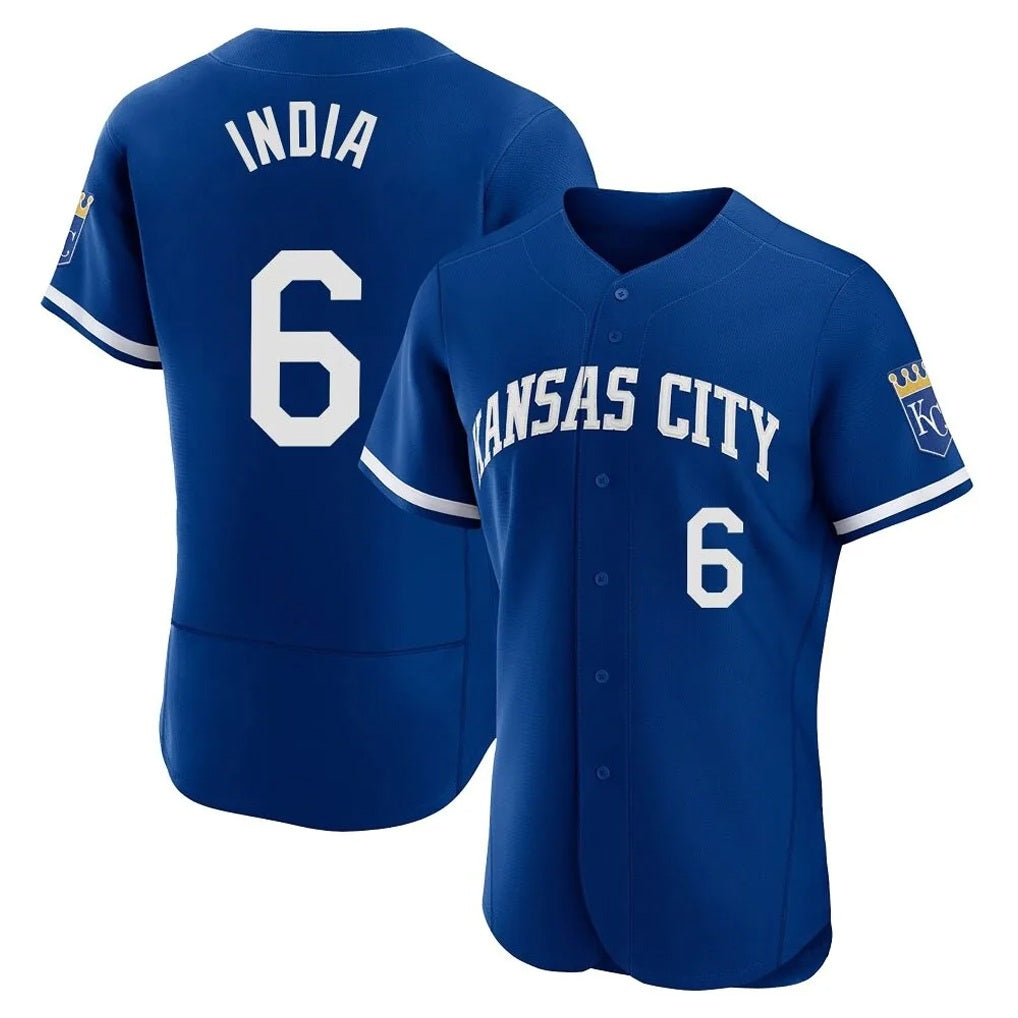 Kansas City Royals #6 Jonathan India Player Royal CLOTHIN Limited Elite Home Stitched Jerseys