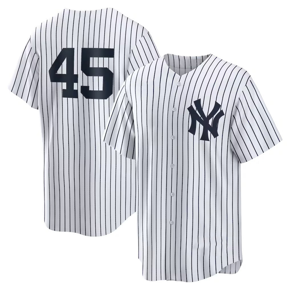 New York Yankees #45 Gerrit Cole White CLOTHIN Home Replica Player Name Jersey