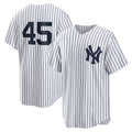New York Yankees #45 Gerrit Cole White CLOTHIN Home Replica Player Name Jersey