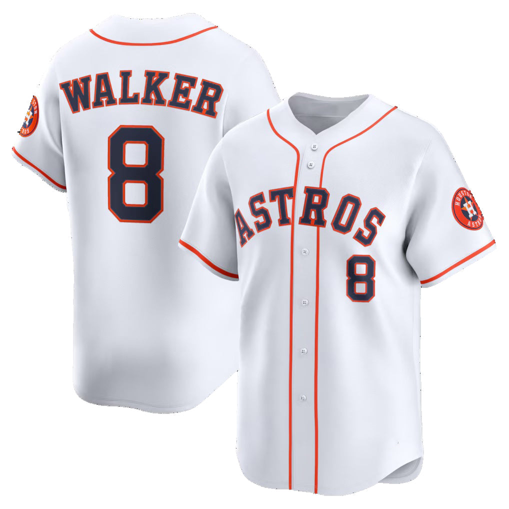 Houston Astros #8 Christian Walker White CLOTHIN Home Limited Player Jersey