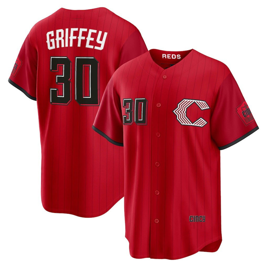 Cincinnati Reds #30 Ken Griffey Jr. Red CLOTHIN 2026 City Connect Stadium Jersey