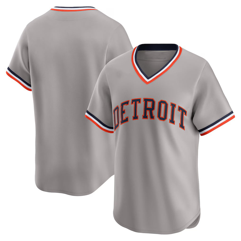 Detroit Tigers Gray CLOTHIN Throwback Cooperstown Collection Limited Jersey