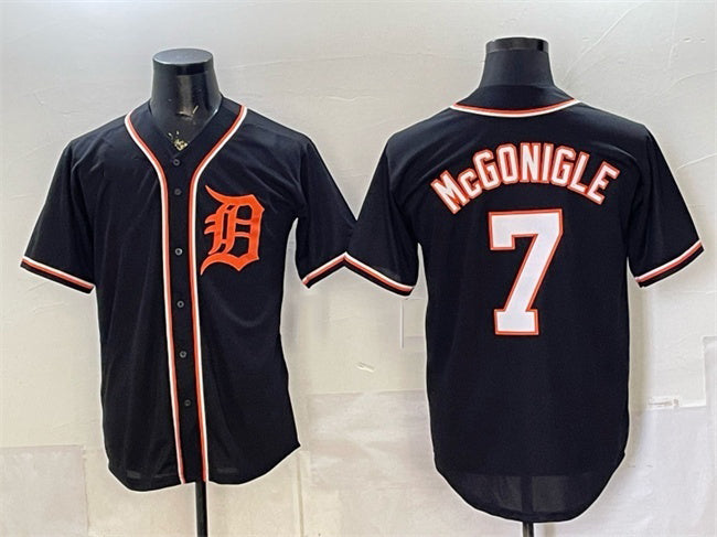 Detroit Tigers #7 Kevin McGonigle 2026 Fashion Replica Black CLOTHIN Out Stitched Jersey