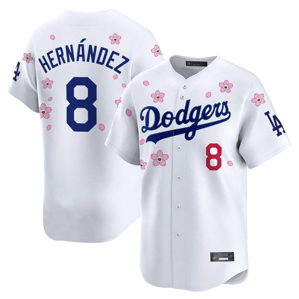 Los Angeles Dodgers #8 Enrique Hern¨¢ndez Player White CLOTHIN Tokyo Series Vapor Premier Limited Stitched Jerseys