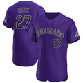 Colorado Rockies #27 Jordan Beck Player Purple CLOTHIN Limited Elite Home Stitched Jerseys