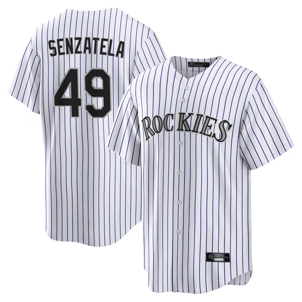 Colorado Rockies #49 Antonio Senzatela Player White CLOTHIN Game Home Stitched Jerseys
