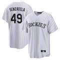 Colorado Rockies #49 Antonio Senzatela Player White CLOTHIN Game Home Stitched Jerseys