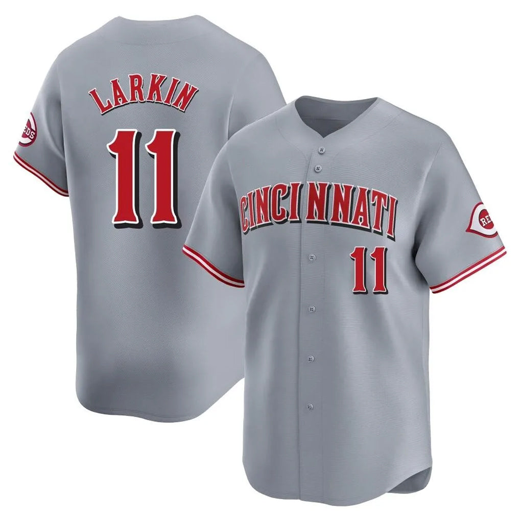 Cincinnati Reds #11 Barry Larkin Player Gray CLOTHIN Home Limited Stitched Jerseys