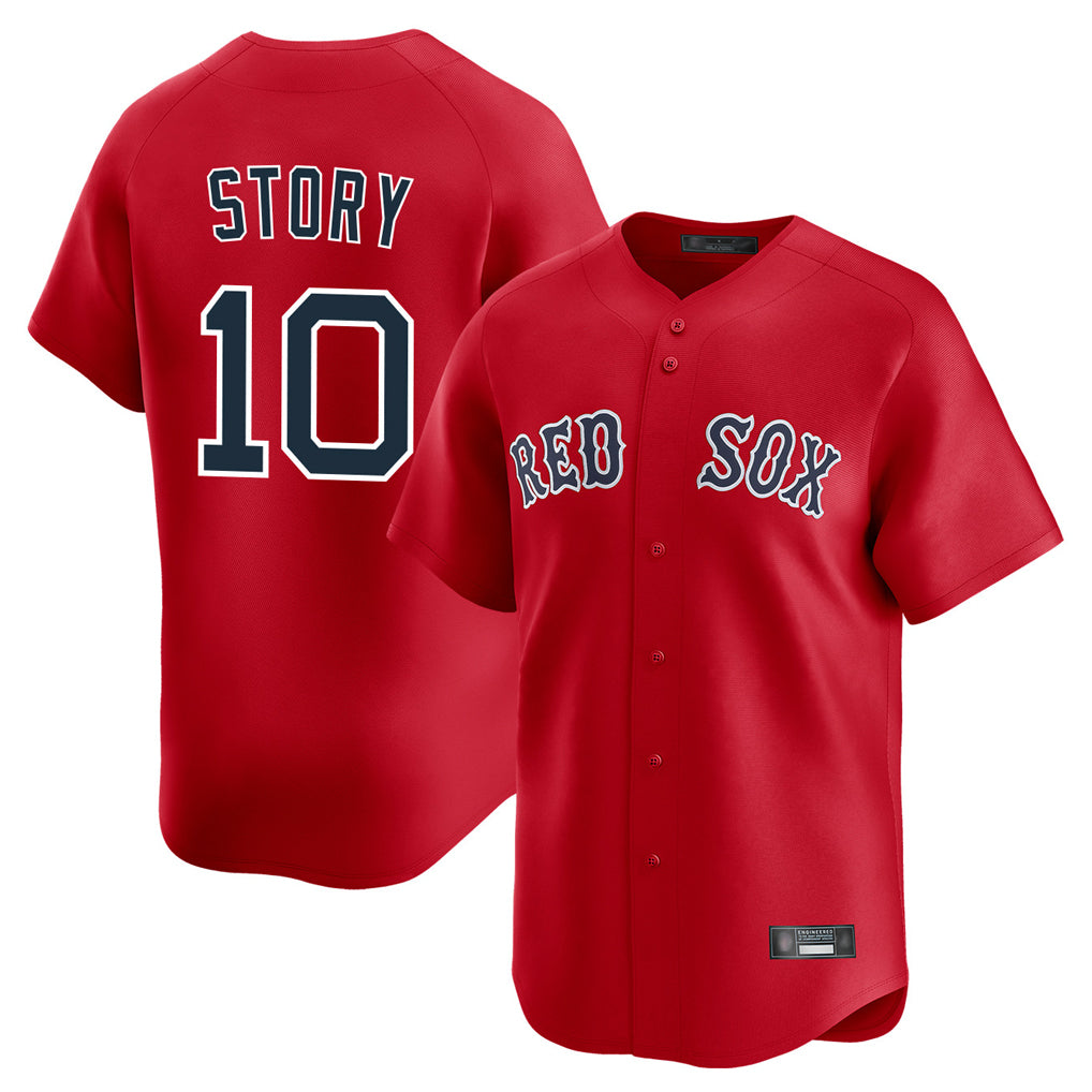 Boston Red Sox #10 Trevor Story Player Red CLOTHIN Limited Home Game Stitched Jerseys1