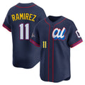 Cleveland Guardians #11 Jose Ramirez Player Navy CLOTHIN American League All-Star Edition Limited Home Stitched Jerseys