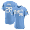 Kansas City Royals #28 Kyle Isbel Player Light Blue CLOTHIN Alt Limited Elite Home Stitched Jerseys
