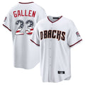 Arizona Diamondbacks #23 Zac Gallen Player White CLOTHIN USA 250 Fourth of July Home Game Stitched Jerseys