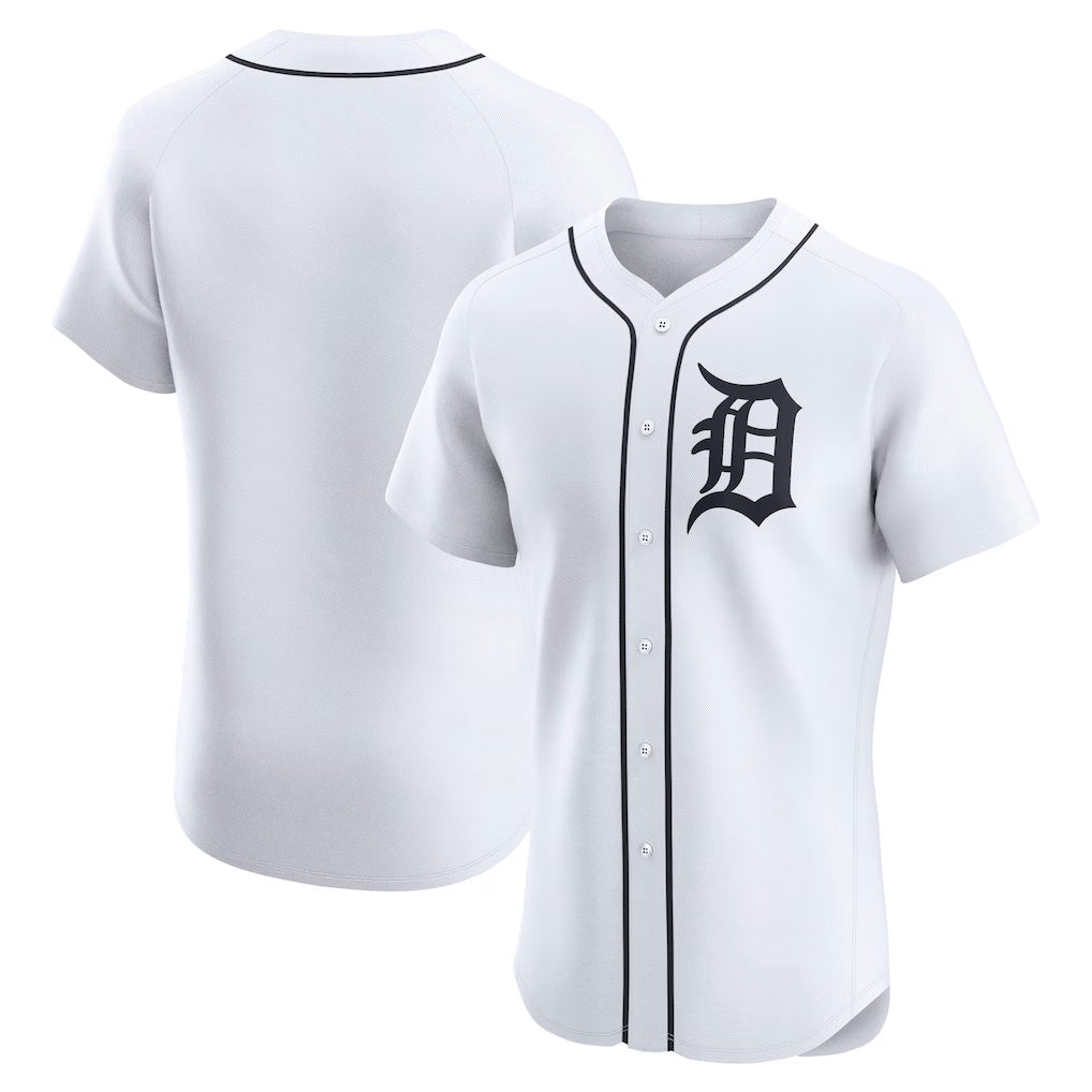 Detroit Tigers White CLOTHIN Home Elite Jersey