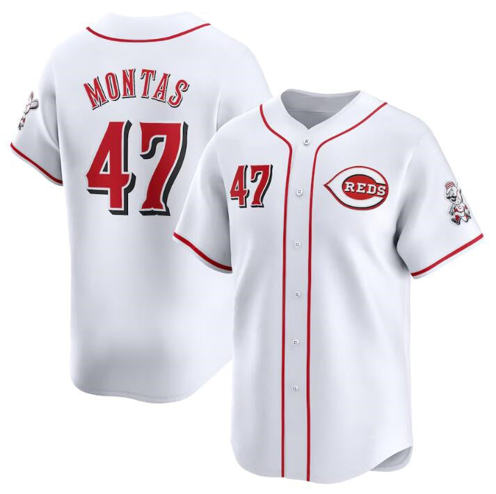 Cincinnati Reds #47 Frankie Montas White CLOTHIN Home Limited Stitched Jersey