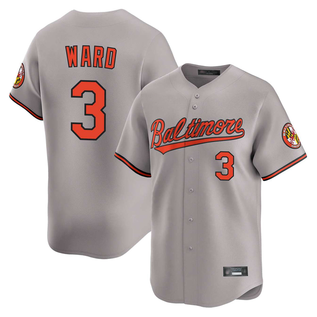Baltimore Orioles #3 Taylor Ward Player Gray CLOTHIN Limited Home Game Stitched Jerseys