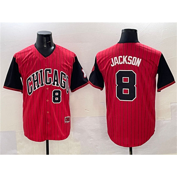 Chicago White Sox #8 Bo Jackson Red Black CLOTHIN 2025 City Connect Limited Stitched Jersey