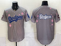 Los Angeles Dodgers Team Big Logo Grey CLOTHIN 2025 Tokyo Series Limited Stitched Jersey