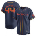 Houston Astros #44 Yordan Alvarez Player Navy CLOTHIN City Connect Limited Home Game Stitched Jerseys