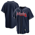 Atlanta Braves Navy CLOTHIN Home Game Blank Player Stitched Jerseys