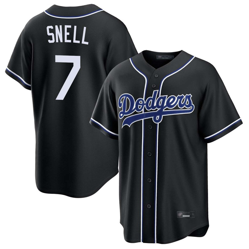 Los Angeles Dodgers #7 Blake Snell Player Black CLOTHIN Carbon Limited Home Stitched Jerseys
