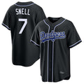Los Angeles Dodgers #7 Blake Snell Player Black CLOTHIN Carbon Limited Home Stitched Jerseys