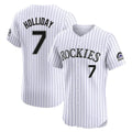 Colorado Rockies #7 Matt Holliday Player White CLOTHIN Limited Elite Home Stitched Jerseys
