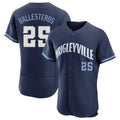 Chicago Cubs #25 Moises Ballesteros Player Navy CLOTHIN City Connect Limited Elite Home Stitched Jerseys