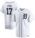 Detroit Tigers #17 Jace Jung White CLOTHIN 2024 Home Limited Stitched Jersey