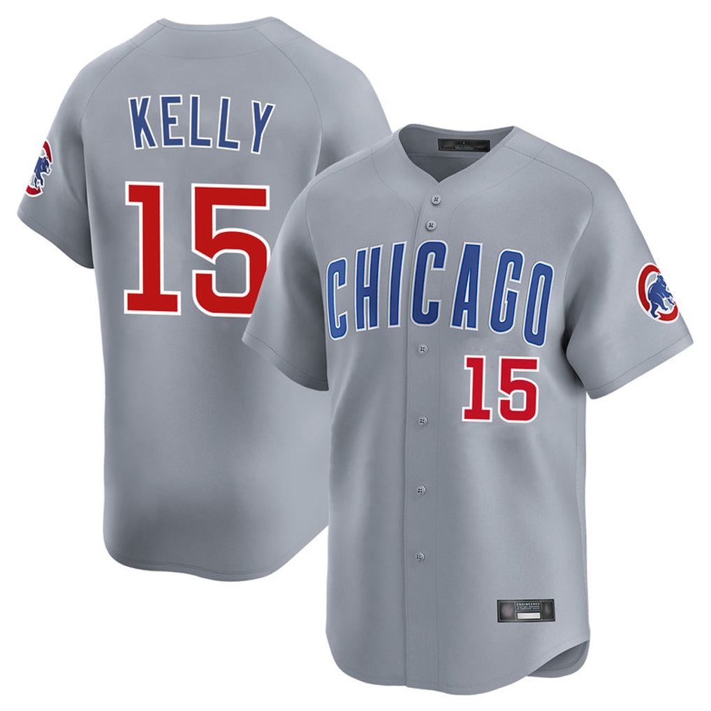 Chicago Cubs #15 Carson Kelly Player Gray CLOTHIN Road Limited Home Stitched Jerseys