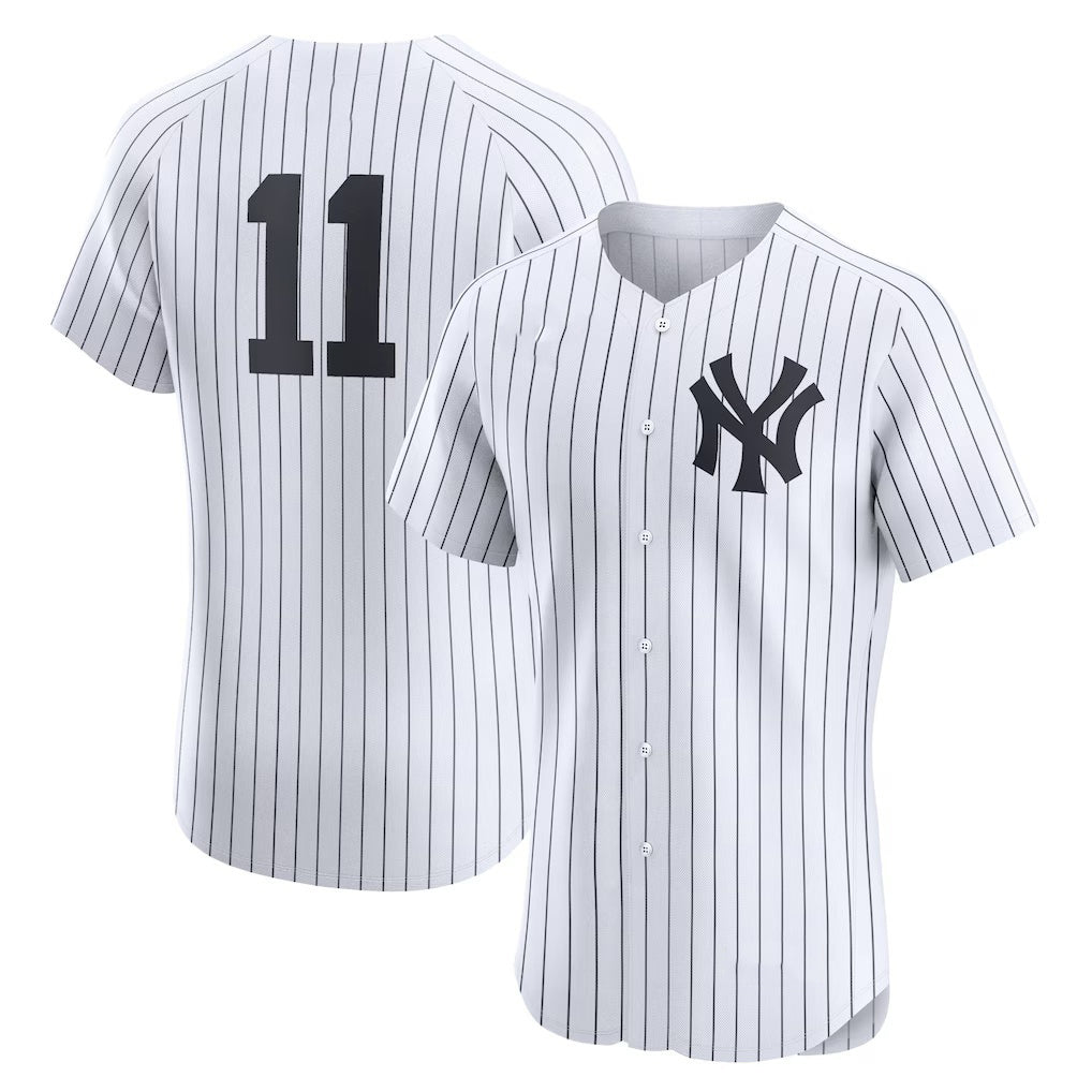 New York Yankees #11 Anthony Volpe White CLOTHIN Home Elite Jersey