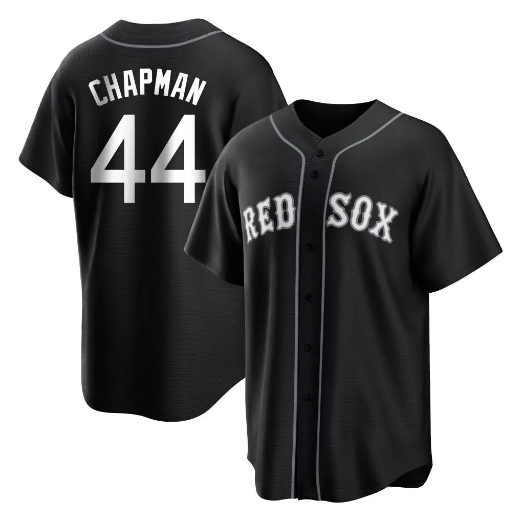 Boston Red Sox #44 Aroldis Chapman Player Black CLOTHIN Home Game Stitched Jerseys