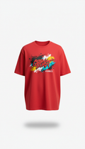 Graffiti Burst T-shirt Signal Red