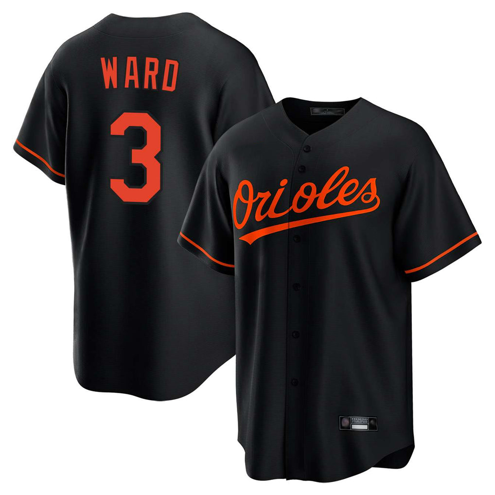 Baltimore Orioles #3 Taylor Ward Player Black CLOTHIN Home Game Stitched Jerseys