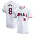 Los Angeles Angels #9 Zach Neto Player White CLOTHIN Limited Elite Stitched Home Jerseys