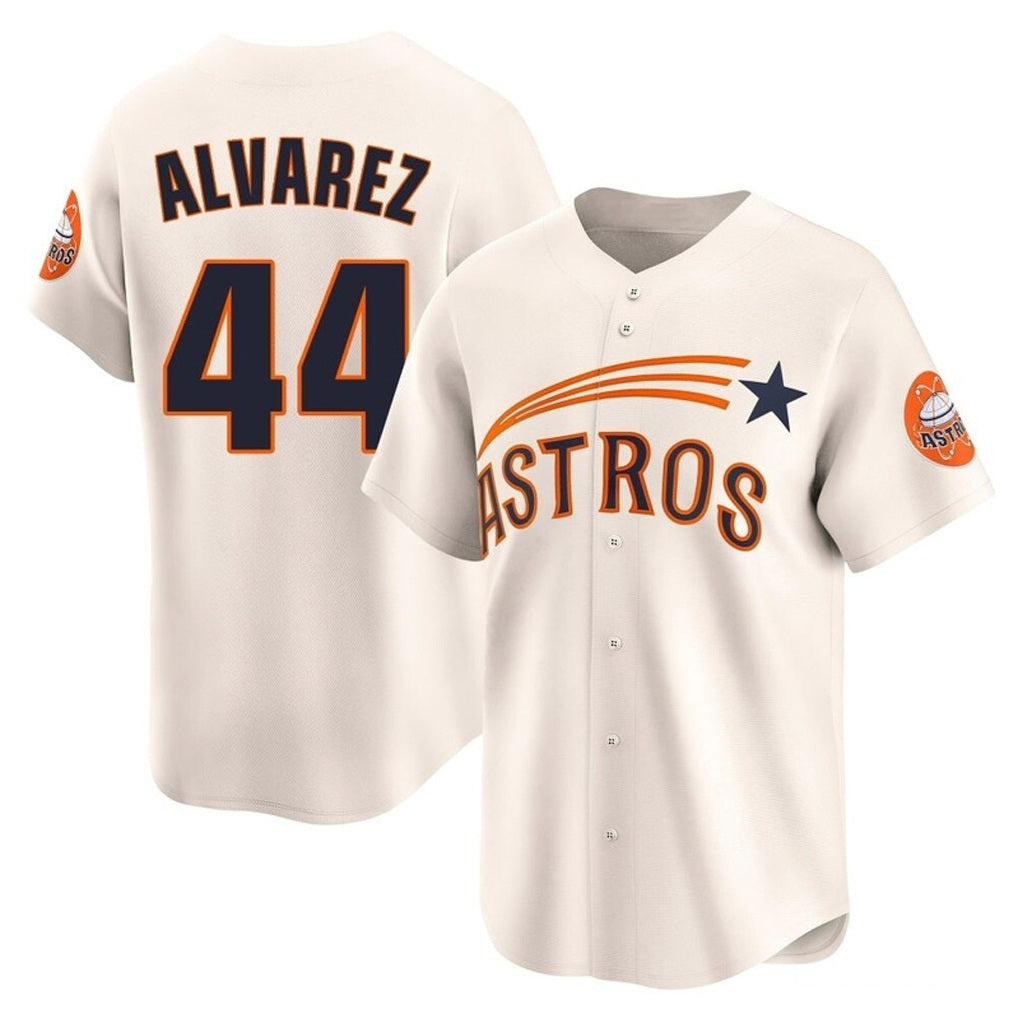 Houston Astros #44 Yordan Alvarez Player Cream CLOTHIN Throwback Cooperstown Collection Limited Stitched Jerseys