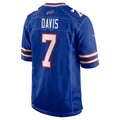 B.Bills #7 Ray Davis Royal CLOTHIN Team Game Jersey