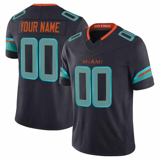 Custom M.Dolphins Active Player Black 2025 F.U.S.E. Rivalries Vapor Limited Football Stitched Jersey-Puhic